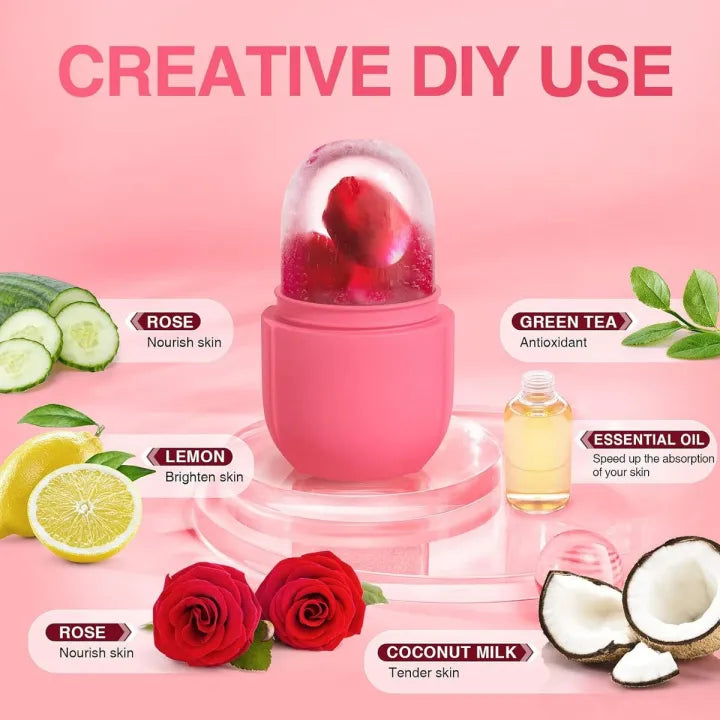 Ice Face Roller for Skincare | Pore Tightening, Puffiness Relief & Skin Glow