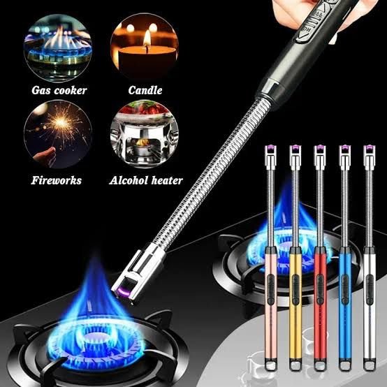 Multipurpose Portable Rechargeable Electric Flame-Free Lighter for Everyday Home and Kitchen Outdoor Use