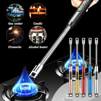 Multipurpose Portable Rechargeable Electric Flame-Free Lighter for Everyday Home and Kitchen Outdoor Use