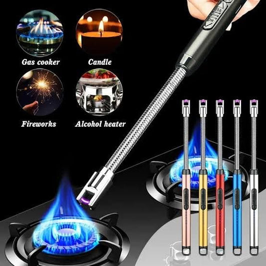 Multipurpose Portable Rechargeable Electric Flame-Free Lighter for Everyday Home and Kitchen Outdoor Use