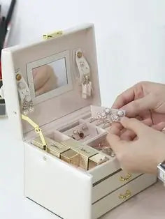 3-layer Jewelry Organizer Box with Lock