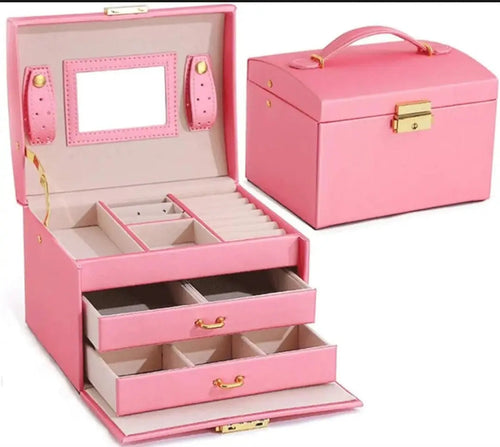 3-layer Jewelry Organizer Box with Lock