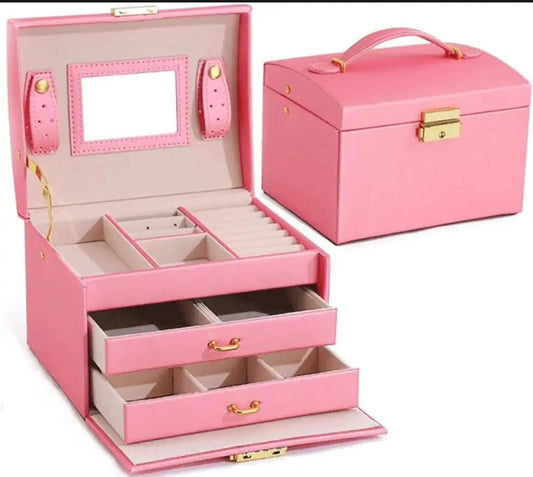 3-layer Jewelry Organizer Box with Lock