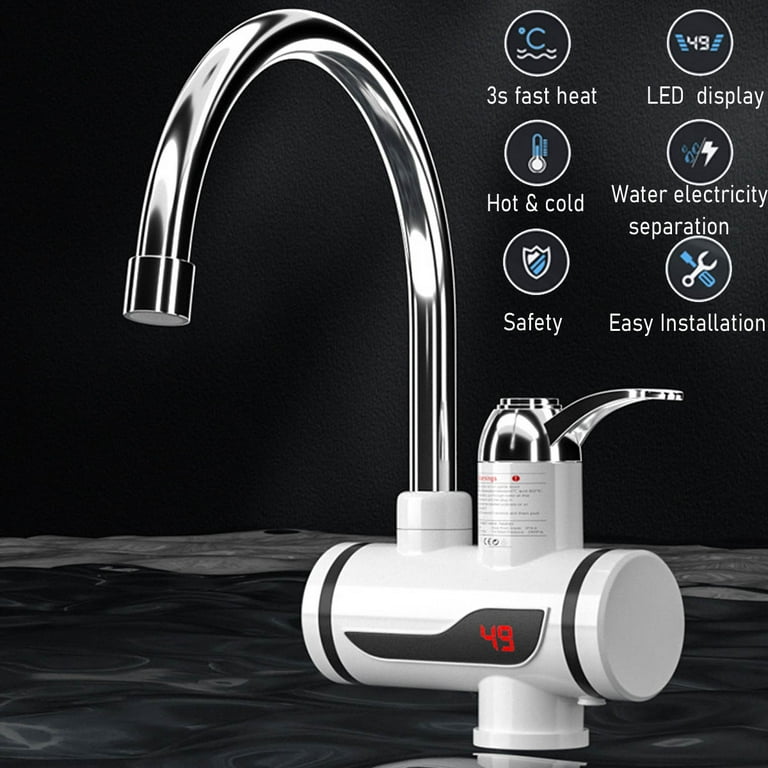 Tankless Electric Instant Tap Hot Water Heater Faucet For Kitchen Use