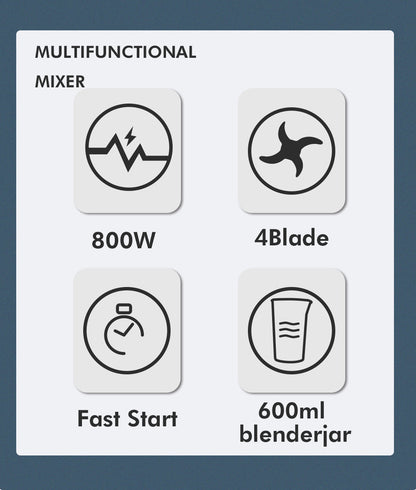 Portable Handheld Blender with Multifunctional Stainless Steel For daily Cooking at Home