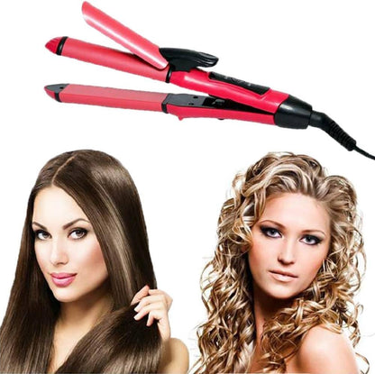 2 in 1 NOVA NHC 2009 Hair Curler and Straightener For Women