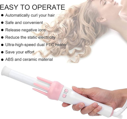 360° Rotation Automatic Ceramic Hair Roller Curling Iron Styling Wand - Ceramic Professional Automatic Curler