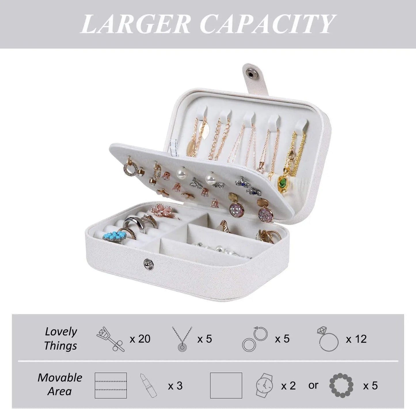 Double Layer Travel Jewelry Organizer