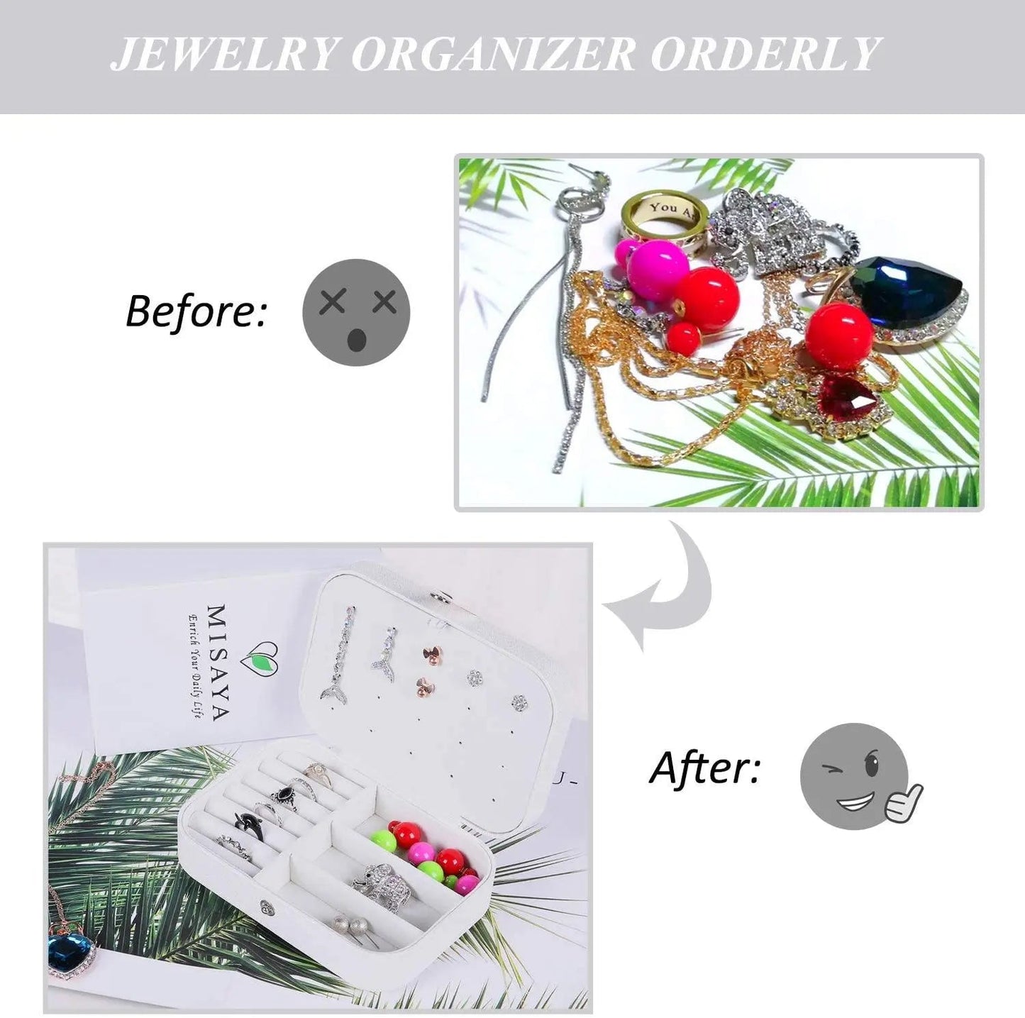 Double Layer Travel Jewelry Organizer