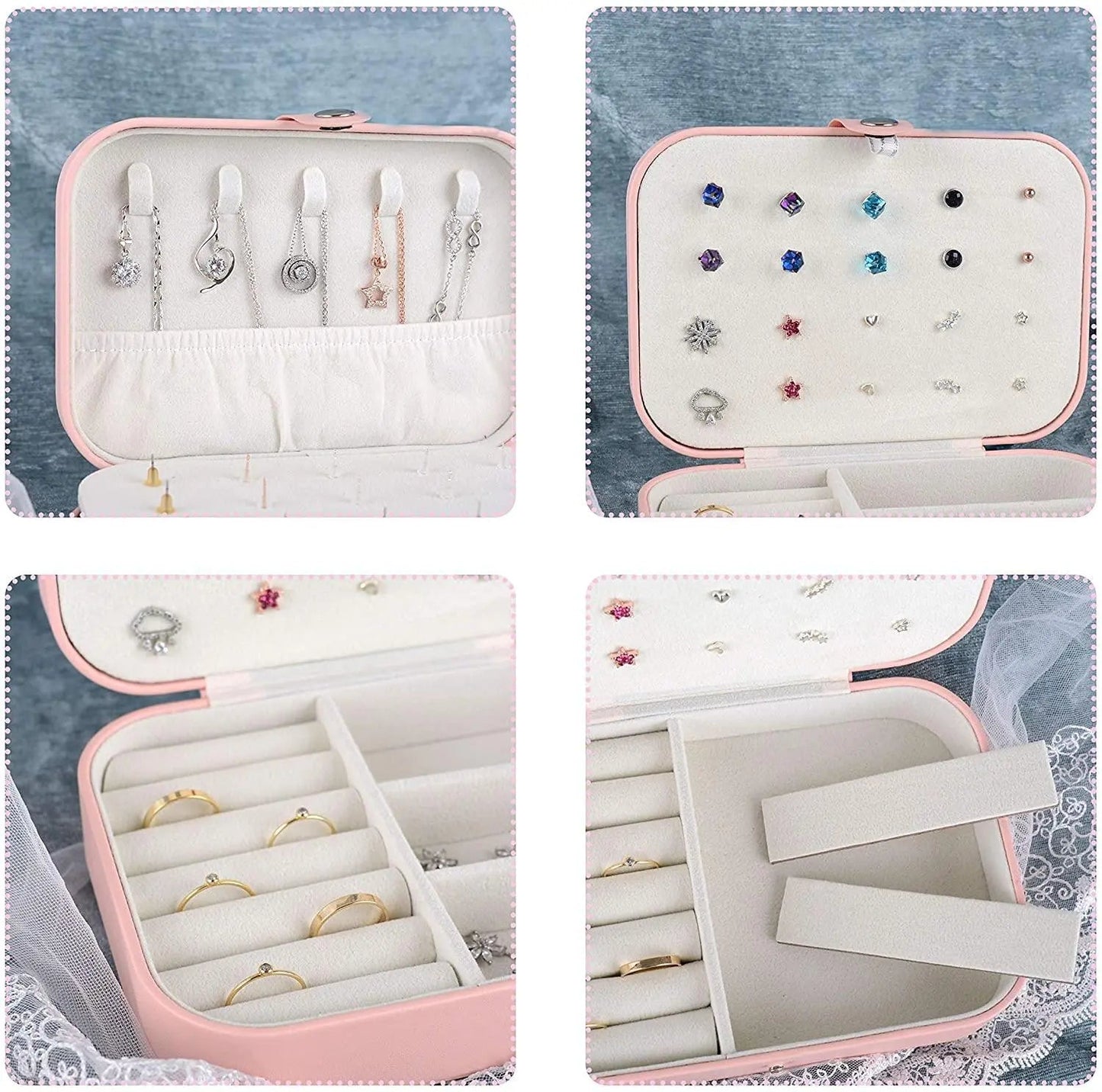 Double Layer Travel Jewelry Organizer