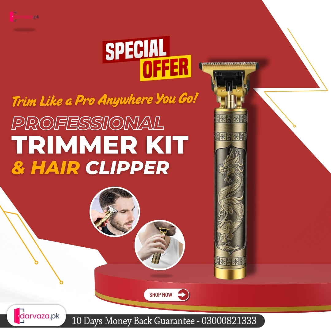 Professional Golden Trimmer Kit & Clipper Rs 1299 Grand Sale Offer