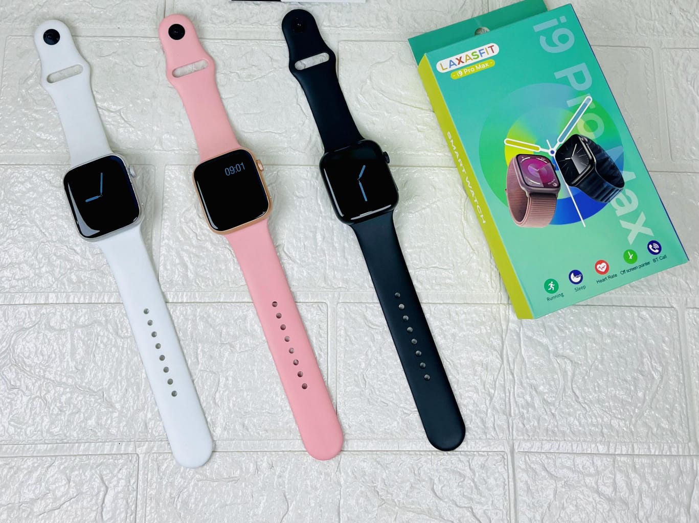 I9 Pro Max Smartwatch Series 9 Smart Watch 1.77 Inches Full Size Screen Bluetooth Calling Sports Mood For IOS and Android For Men and Women