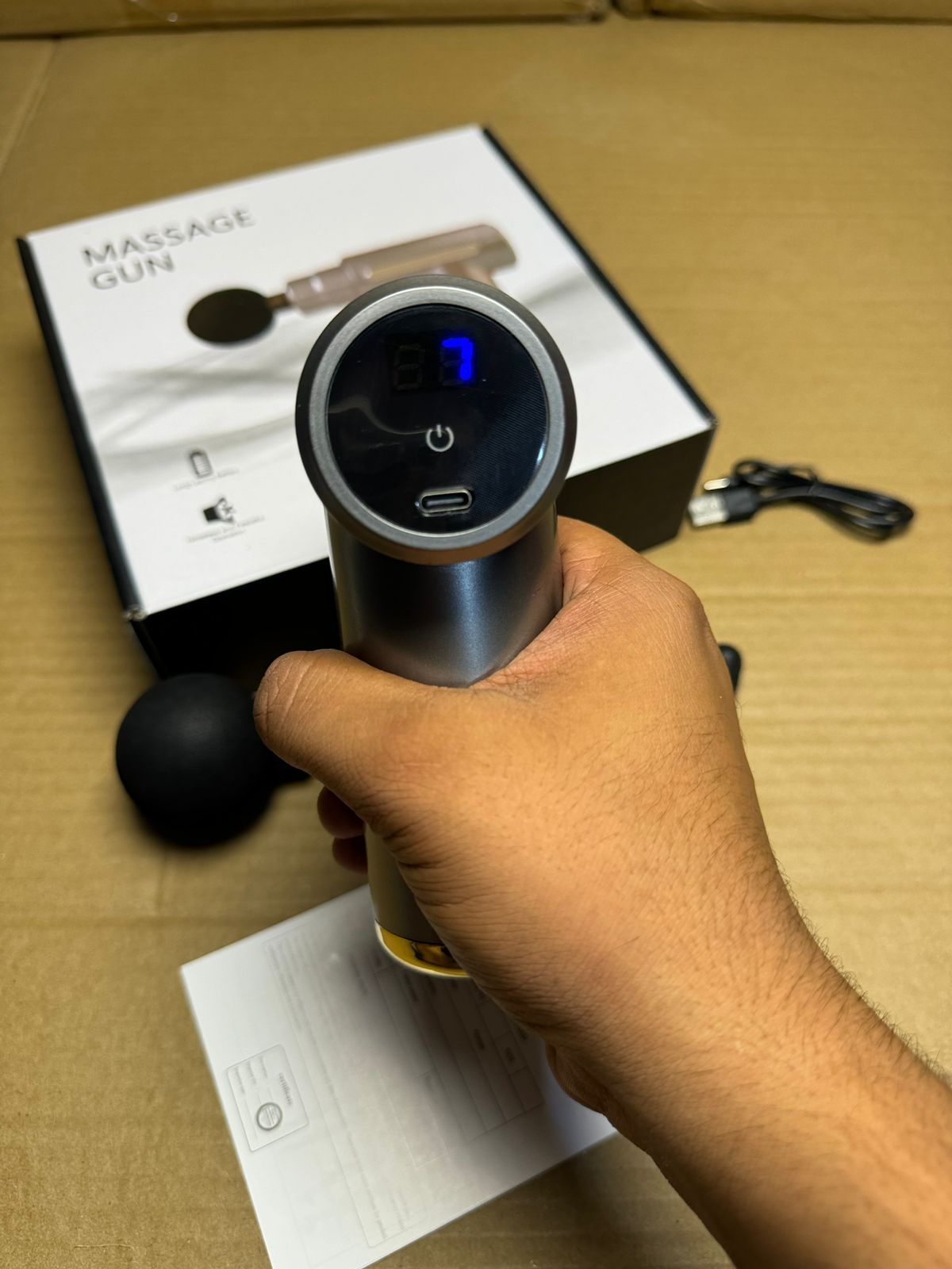 Massage Gun – Portable Deep Tissue Percussion Massager with 6 Speeds