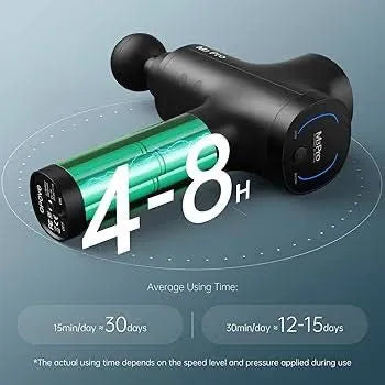 5-in-1 Electric Massage Gun | Deep Tissue Therapy Massager with 6 Speeds & 4 Heads