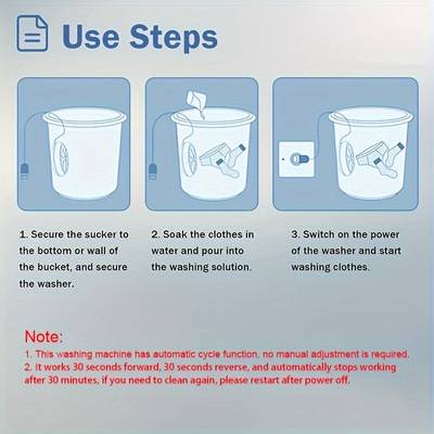 PORTABLE USB ULTRASONIC TURBINE LAUNDRY WASHING MACHINE