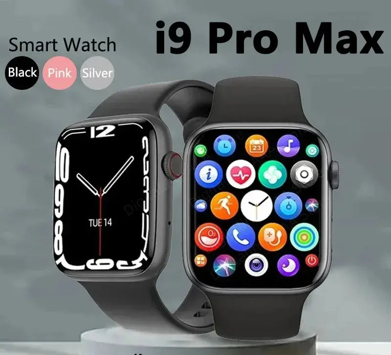 I9 Pro Max Smartwatch Series 9 Smart Watch 1.77 Inches Full Size Screen Bluetooth Calling Sports Mood For IOS and Android For Men and Women