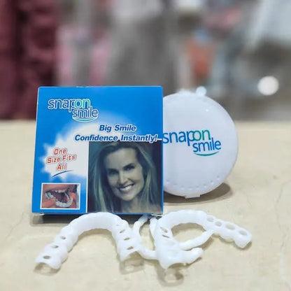 Snap-On Teeth Veneers Flexible Cosmetic Dentures for Men & Women
