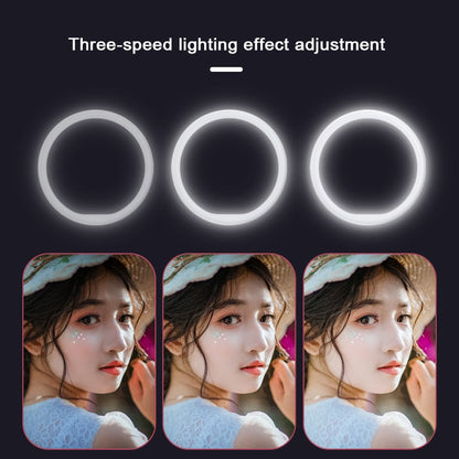 Portable USB Rechargeable Mini Mobile Selfie LED Ring Light with 3 Brightness Level