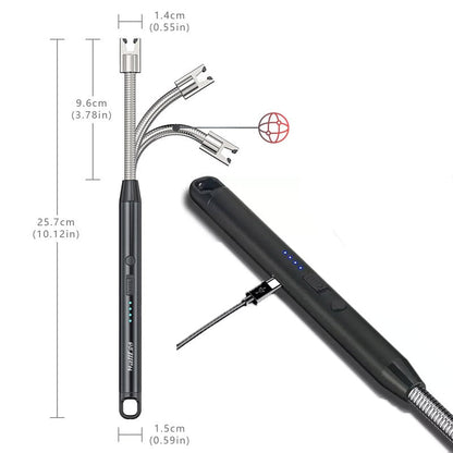 Multipurpose Portable Rechargeable Electric Flame-Free Lighter for Everyday Home and Kitchen Outdoor Use