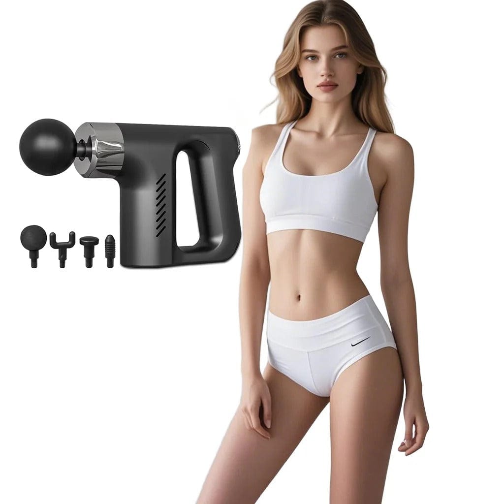 Deep Tissue Massage Gun – Mini Fascia Massager with 4 Heads for Muscle Relief