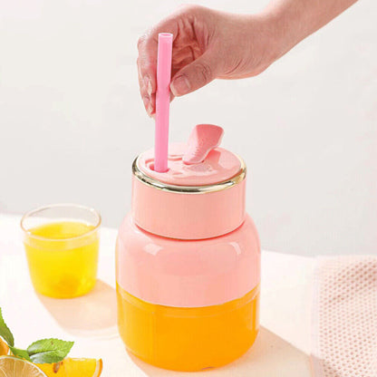 Portable USB Rechargeable 800ml Juicer Blender Cup with Straw Use in Home and More
