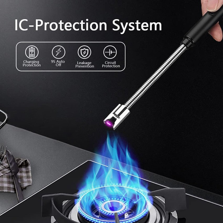 Multipurpose Portable Rechargeable Electric Flame-Free Lighter for Everyday Home and Kitchen Outdoor Use
